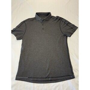 Lululemon Shirt Evolution Polo Men's M Gray Performance Short Sleeve